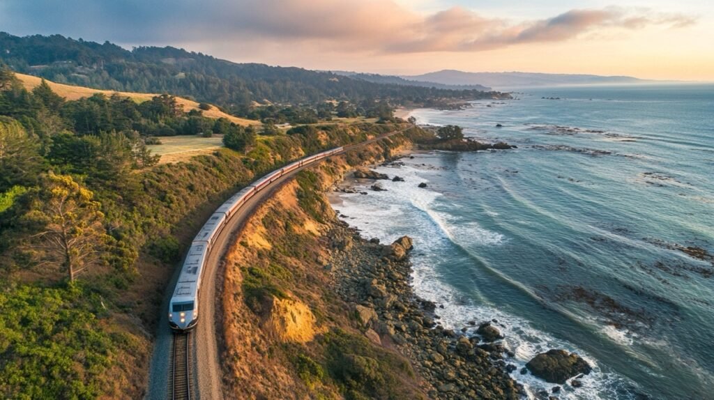 Train from San Francisco to Redwood National Park