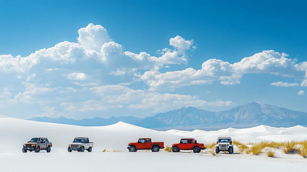 A dynamic and colorful image of an America the Beautiful pass being held by a visitor with the stunning white gypsum dunes of White Sands National Park in the background. The pass should be prominent in the foreground, with the dunes stretching into the distance, bathed in soft, natural sunlight.